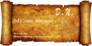 Dénes Natasa névjegykártya