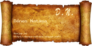 Dénes Natasa névjegykártya