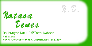 natasa denes business card
